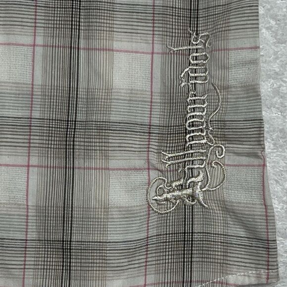 SCOTCH Plaid Shirt SPADE Graphics Men's XL Beige Casual Button Up NWT - Picture 12 of 17